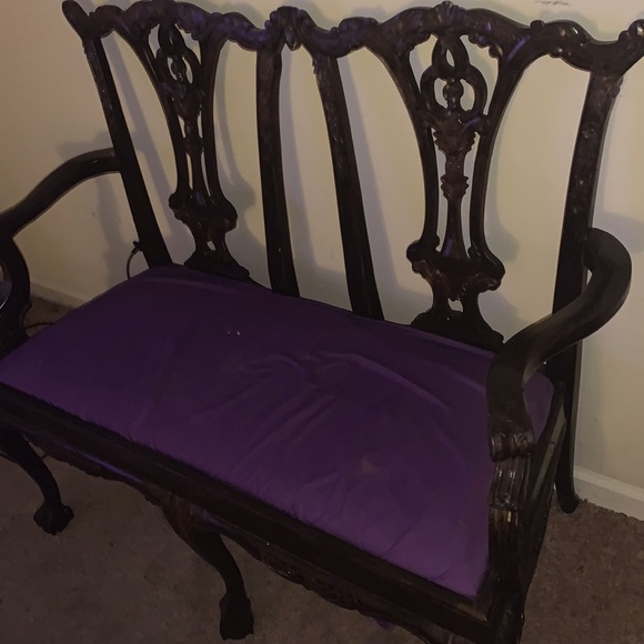 Wooden Love seat can be used indoors or outdoors!! - Picture 1 of 3